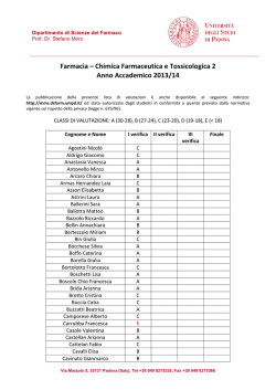 Farmacia &ndash; Chimica Farmaceutica e Tossicologica 2