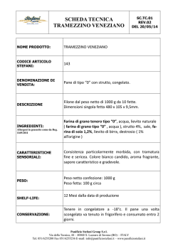 Scheda PDF - Tramezzino - Panificio Stefani Group Bologna