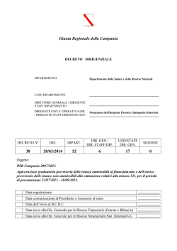 Giunta Regionale della Campania 38 28/03/2014 52 6 17 0