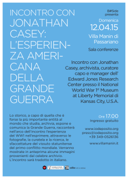 jonathan casey: l`esperien- za ameri- cana della grande