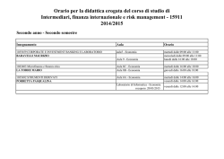 Secondo anno - Secondo semestre