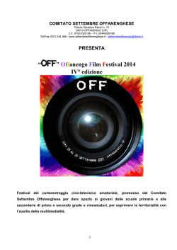 “OFF” Offanengo Film Festival 2014 IV° edizione