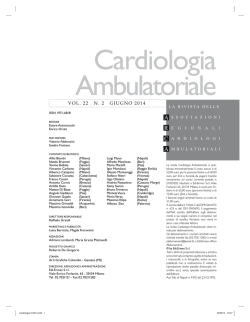 Cardiologia Ambulatoriale - ARCA Associazioni Regionali
