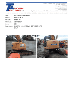 Scheda Tecnica FIAT - HITACHI EX 135 UR