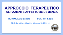 Approccio terapeutico 1^ relazione (Dr.ssa