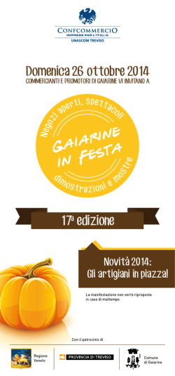 Scarica il volantino 2014