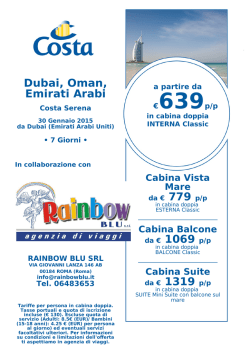 €639 p/p - Rainbow Blu