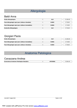 Allergologia Anatomia Patologica