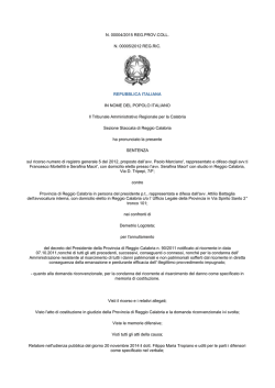 pdfLa sentenza del Tar Calabria 4/2015 - Enti Locali