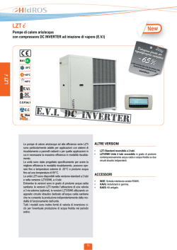 E.V.I. Pompe di calore aria/acqua con compressore DC INVERTER