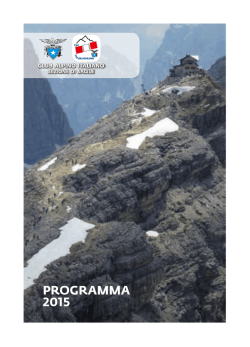 PROGRAMMA 2015 - CAI Sezione di Sacile