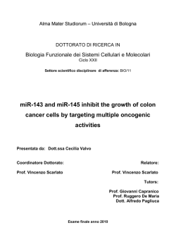 miR-143 and miR-145 inhibit the growth of colon cancer cells by
