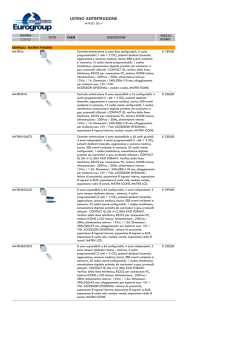 Listino - ALTEEL Forniture specializzate per la sicurezza e l