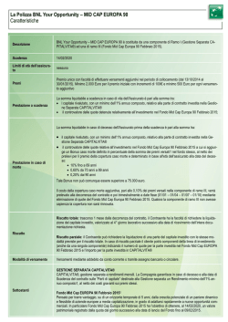 La Polizza BNL Your Opportunity &ndash; MID CAP EUROPA 90