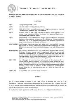 1 bando di concorso per il conferimento di n. 93