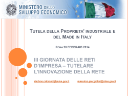 Slide Ufficio Italiano Brevetti e Marchi