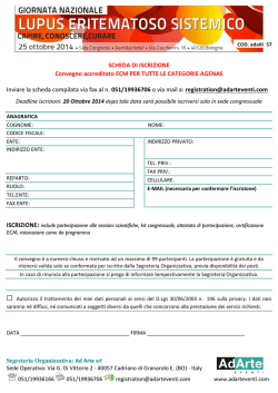 # SCHEDA#DI#ISCRIZIONE Convegno#accreditato#ECM#PER