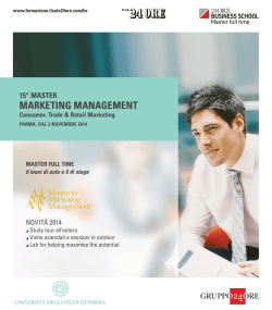 15&deg; MASTER MARKETING MANAGEMENT a PARMA