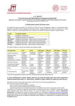 Canalizzazioni A - Dipartimento di Ingegneria Industriale