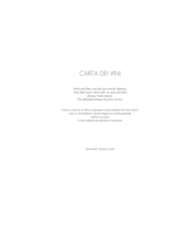 CARTA DEI VINI - Casa Angelina