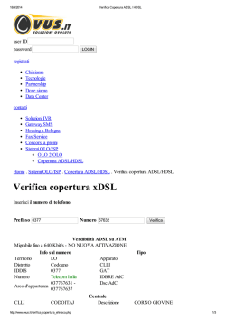 Verifica copertura xDSL