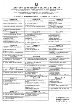 nominativi rappresentanti secondaria di 1&deg; grado A. Vivaldi