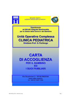CARTA DI ACCOGLIENZA - Azienda Ospedaliera di Padova