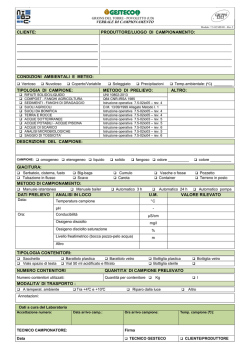 Modulo 7.5-02md09 rev.5 &ldquo;Verbale di campionamento&rdquo;