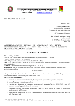 Bando per incarico RSPP 2015