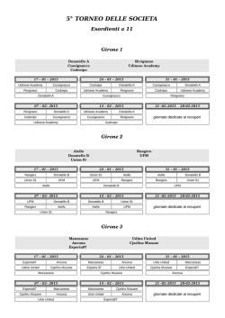 Calendario Esordienti - Centro Sedia Calcio
