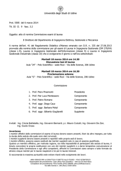 I Commissione LT Gestionale-appello marzo 2014