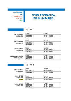 calendario - ITIS Pininfarina
