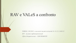 RAV e VALeS a confronto - Ufficio Scolastico Regionale Piemonte