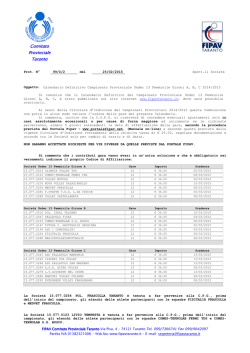 notizie utili - Fipav Taranto