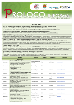 Eventi Pro Loco pergine valsugana 2015