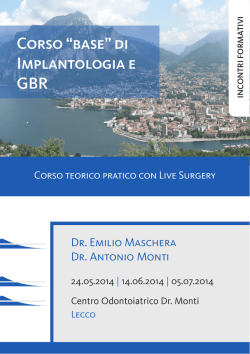 Corso &ldquo;base&rdquo; di Implantologia e GBR
