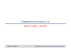 Progettazione di strutture in c.a. Solaio in latero