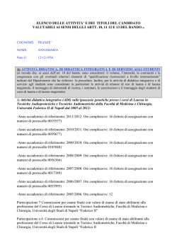 Elenco - Universit&agrave; degli Studi di Napoli Federico II
