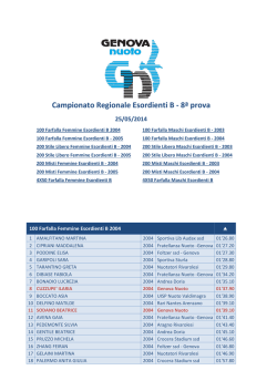 Campionato Regionale Esordienti B - 8&ordf; prova