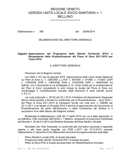 DDG n. 386/2014 - ULSS 1 Belluno