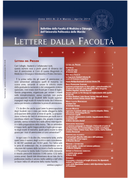 2. Lettere della Facolt&agrave; marzo-aprile 2014