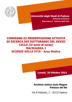 programma - Universit&agrave; degli Studi di Padova