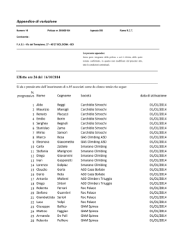 Elenco Istruttori HDI - Federazione Arrampicata Sportiva Italiana