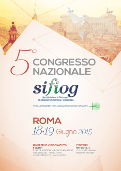 Congresso Nazionale Sifiog, Roma 18–19 Giugno 2015