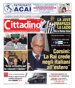 26 novembre 2014 - Il Cittadino Canadese