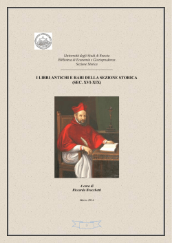 i libri antichi e rari della sezione storica