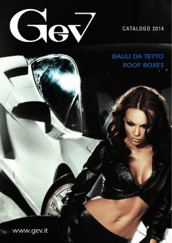 Catalogo bauli tetto Catalogue for roof boxes