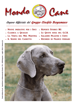Organo Ufficiale del Gruppo Cinofilo Bergamasco