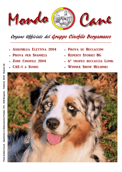 Organo Ufficiale del Gruppo Cinofilo Bergamasco