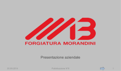 Presentazione aziendale - Forgiatura Morandini S.r.l.